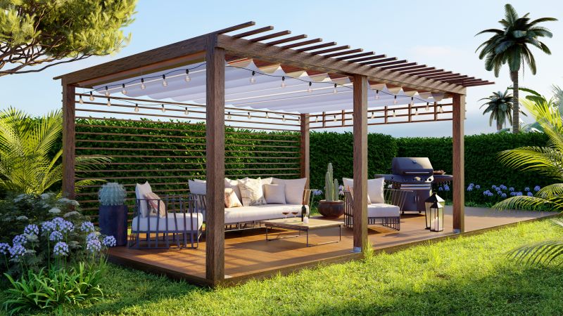 Stained Pergola with Natural Finish